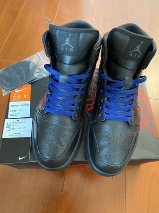 Nike Air Jordan 1 Mid "Triple Black" Black/Black 27cm