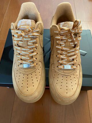 シュプリーム × ナイキ エアフォース 1 ロー "フラックス/ウィート" フラックス/ウィート/フラックス-ガム 27cm