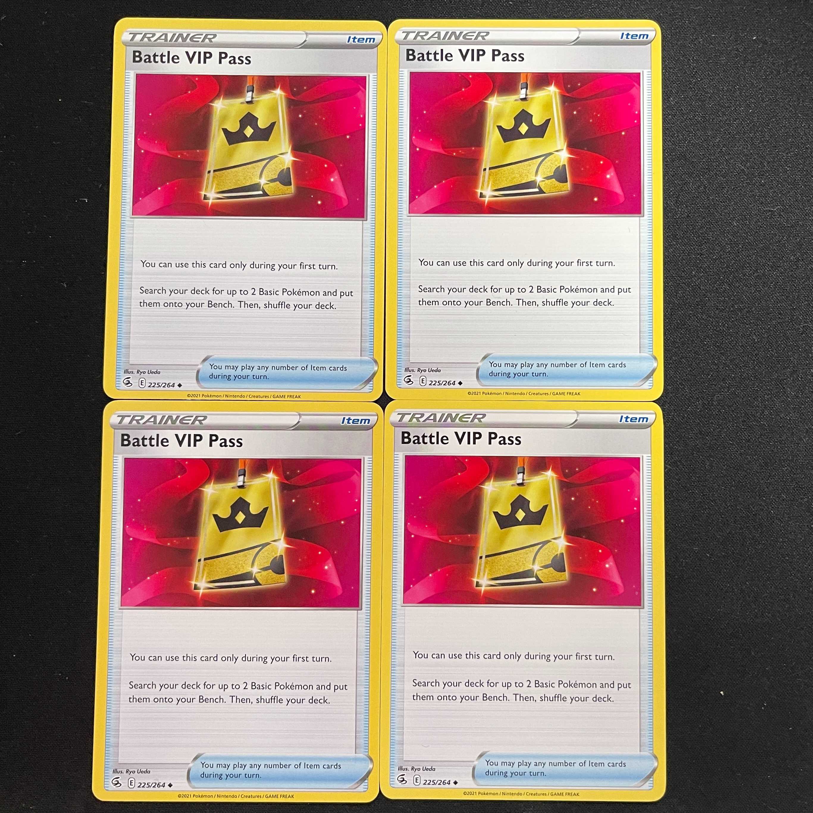 Battle VIP Pass Genuine Set of 4 English