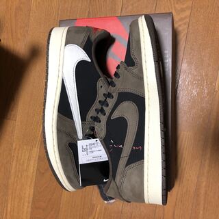 トラヴィス・スコット×ナイキ エアジョーダン1 ロー "ダークモカ" ダークモカ/ブラック 26.5cm