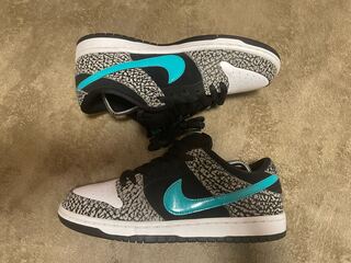 ナイキ SB ダンク ロー プロ "エレファント" ミディアム グレー/ブラックホワイトクリア ジェイド 26cm