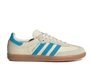 Sporty & Rich × adidas Samba OG "Cream White/Blue" 29cm