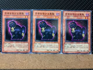 【ぽぽたん】遊戯王 6115 不幸を告げる黒猫 3枚 ノーマル