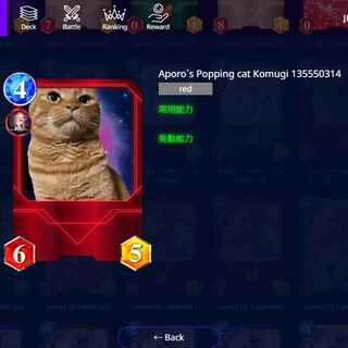 飛び出すあぽろの猫 こむぎ