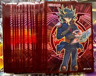 Yu-Gi-Oh Official Sleeve Fudo Yusei Red Dragon Signer Dragon Background Painting Set of 21 Due SquirrelT Card Pro Tekter
