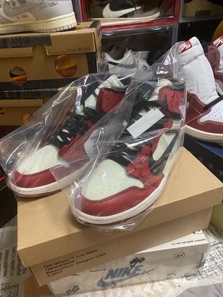 オフホワイト × ナイキ エアジョーダン1 レトロ ハイ ザ・テン "シカゴ" ホワイト/ブラック/バーシティレッド AA3834-101 27.5cm