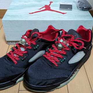 Clot × Nike Air Jordan 5 Low "Jade" Black/Classic Jade-Fire Red-Metallic Silver 29cm