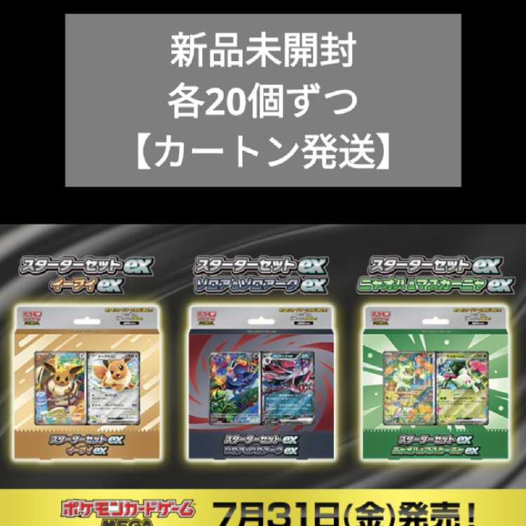 カートン発送 ポケモンカードゲーム スターターセットex イーブイex ゾロア＆ゾロアークex ニャオハ＆マスカーニャex  60BOX