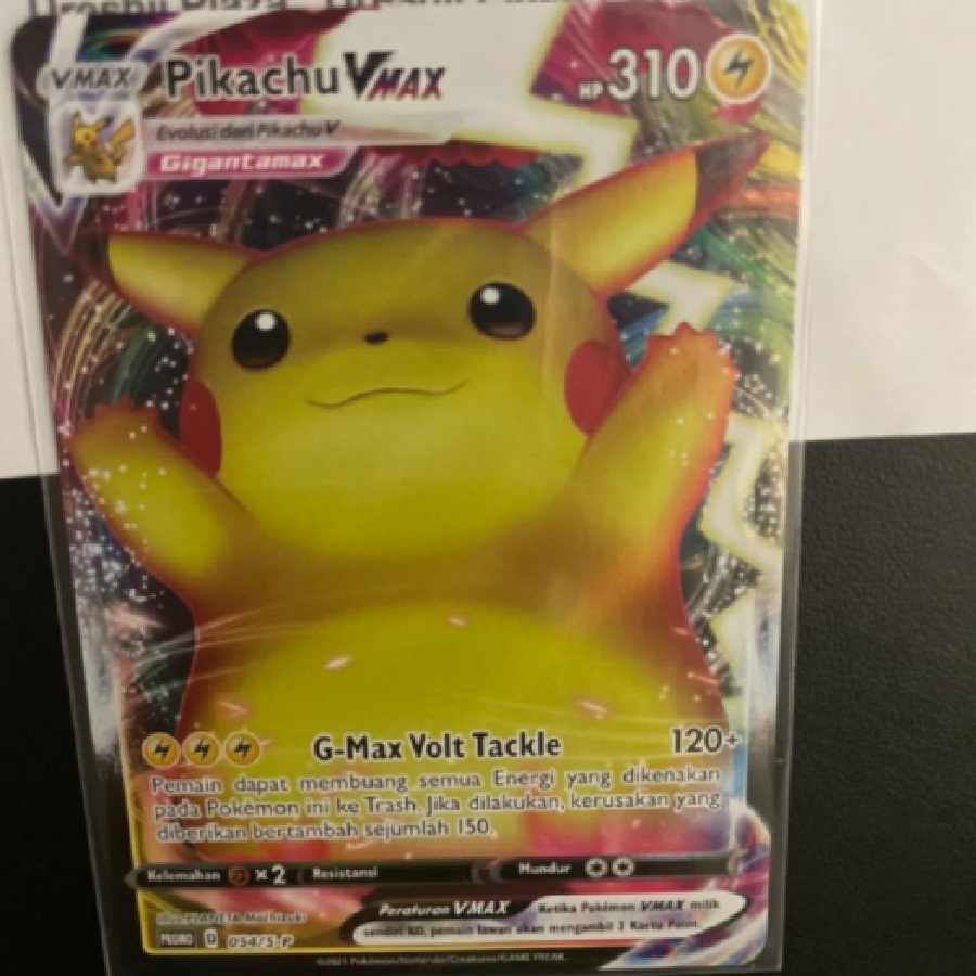 Pokémon Card PikachuVMAX Indonesian version