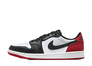 Nike Gs Air Jordan 1 Retro Low OG "Black Toe" Black/White/Red 24cm