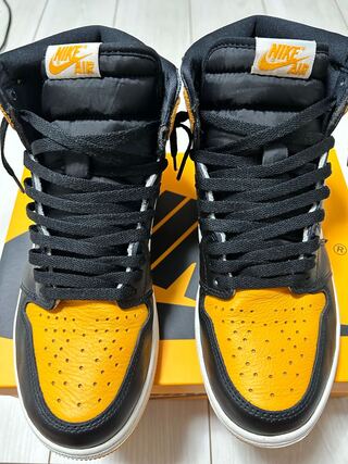 Nike Air Jordan 1 Retro High OG "Yellow Toe" Black/Taxi-White 27.5cm