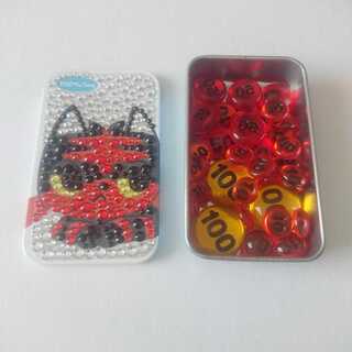 【中古】ニャビー ダメカンケース アクリルダメカン セット キラキラ缶