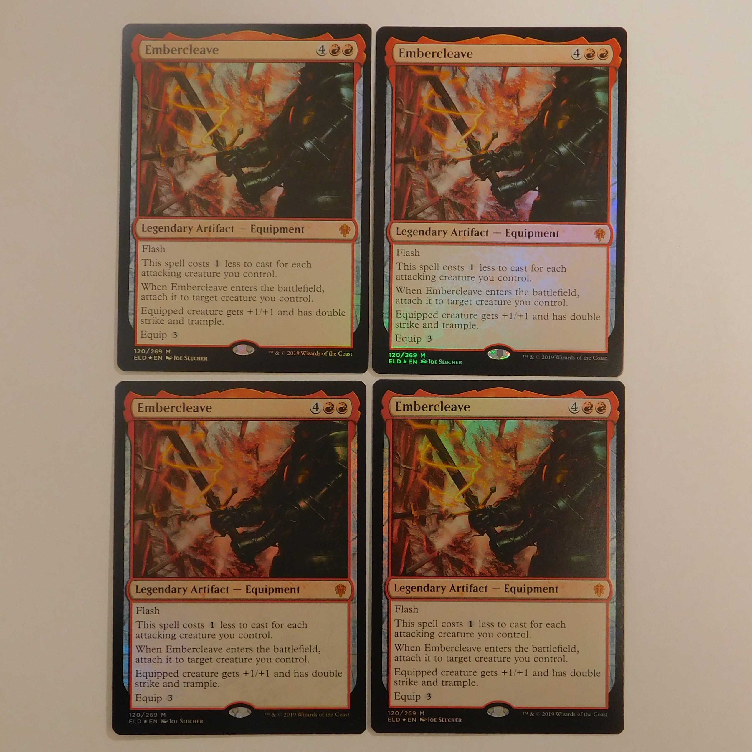 Foil　エンバレスの宝剣/Embercleave　英４枚