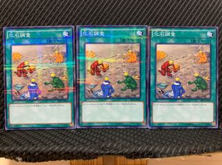 【ぽぽたん】遊戯王 3822 化石調査 3枚 ノーパラ