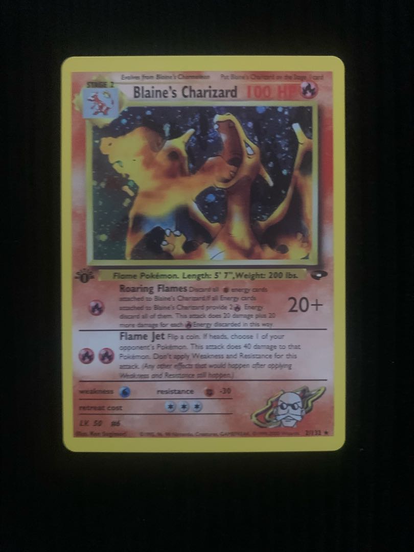 Blaine's Charizard 1st Edition Pokemon