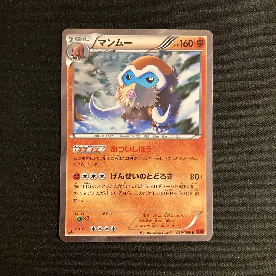 g378 Mamoswine Kira 1ED XY8 039/059 R Pokémon Treasurer