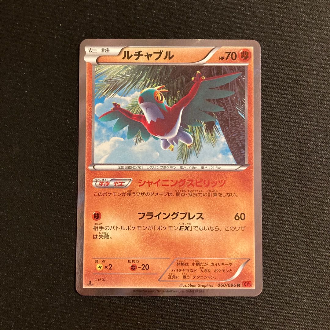 g381 Hawlucha Kira 1ED XY3 R Pokémon Treasurer