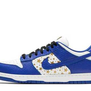 Supreme x Nike SB Dunk Low OG QS Gold Stars 'Ho Wight/Hyper Snubbull' DH3228-100' 27.5cm