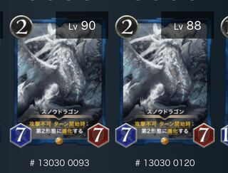 スノウドラゴン　2枚　スピあり