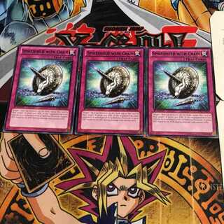 英語版 鎖付き尖盾 2 黒レア 3枚セット てら