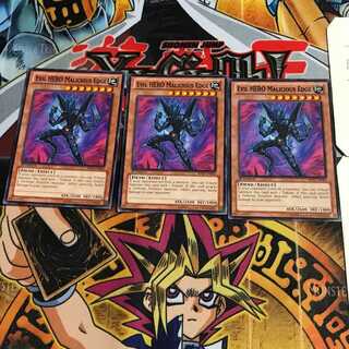 英語版 E-HERO マリシャスエッジ 1 黒レア 3枚セット てら