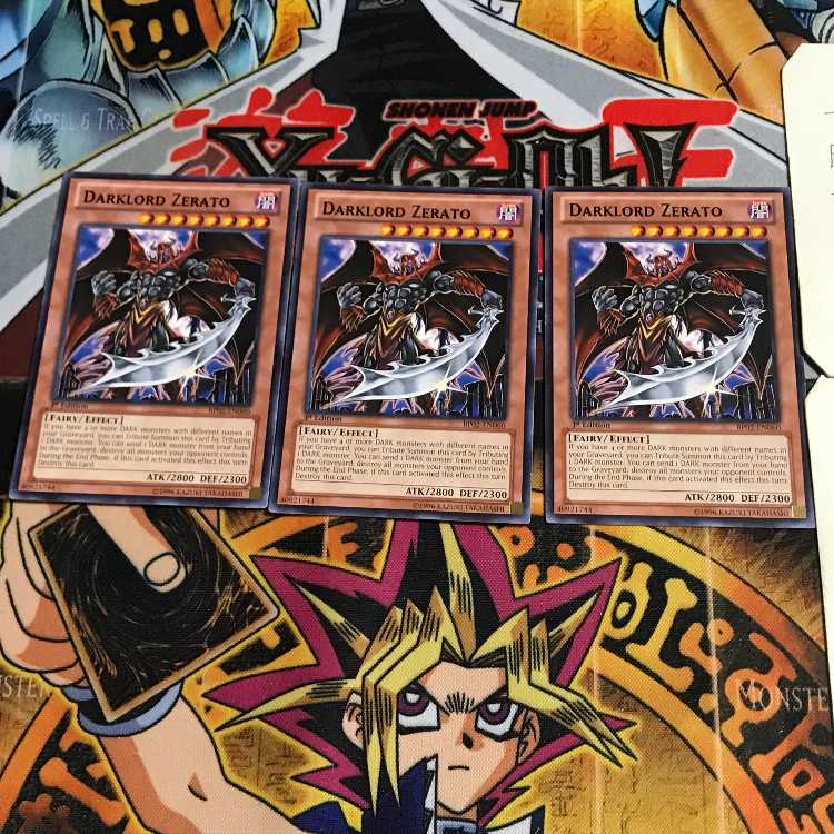 English Darklord Zerato 1 black rare, set of 3 Tera.