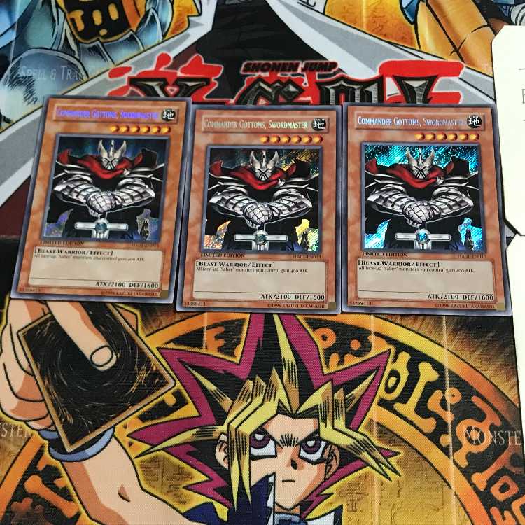 English Commander Gottoms, Swordmaster 2 Secret 3-card set Tera