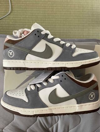 堀米 雄斗(Yuto Horigome) × ナイキ SB ダンク ロー プロ QS "ウルフグレー" ピンク/ブラウン 26.5cm