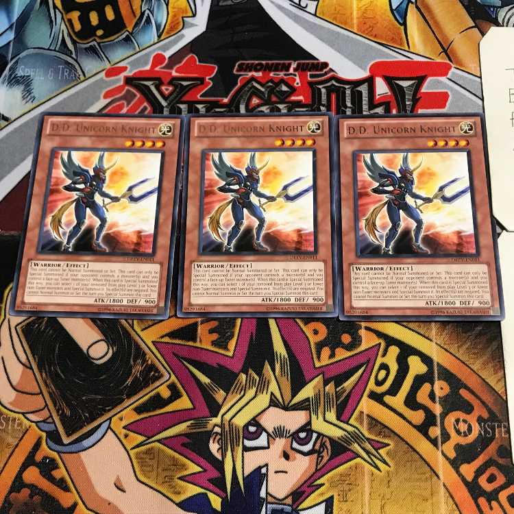 English D.D. Unicorn Knight DREV 1 rare, set of 3 Tera.