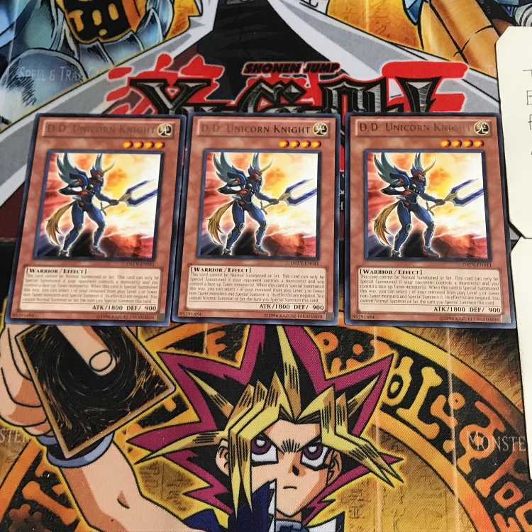 English D.D. Unicorn Knight DREV 4 Rare Set of 3 Tera.