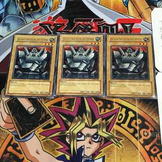 English Giant Soldier of Stone LOB 2 Rare Set of 3 Tera.