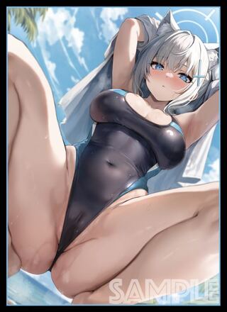 砂狼シロコ カードスリーブ ブルーアーカイブ ブルアカ 水着