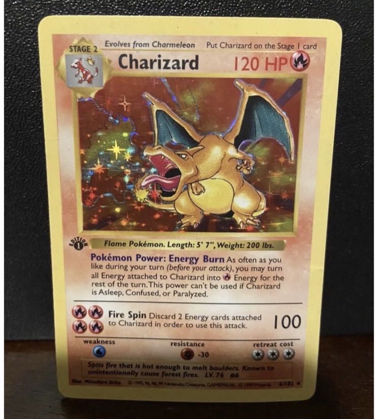 ポケモンカード リザードン Charizard 1st Edition 英語 クリスタルタイプ