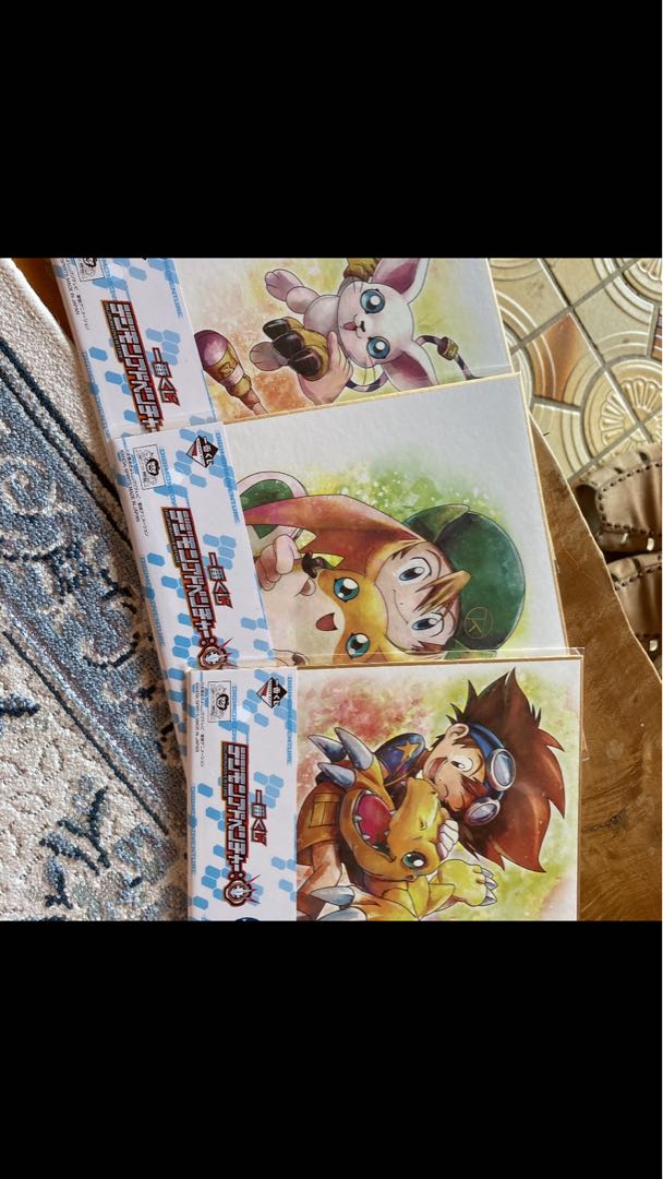 デジモン  くじ　色紙