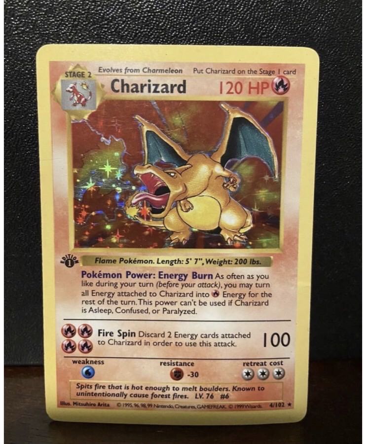 Pokémon Card Charizard Charizard 1st Edition Ku Squirrel Taru Type English