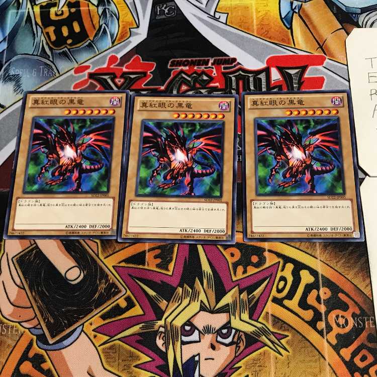 真紅眼の黒竜 2 ノーマル 3枚セット てら