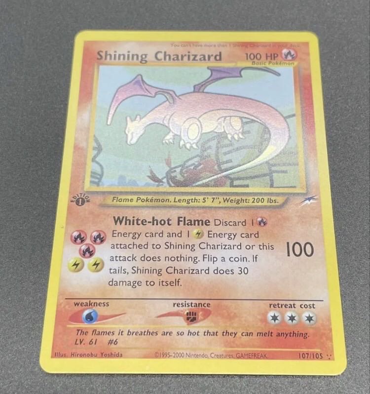 Pokémon Card Hikaru Charizard Shining Charizard 1st 1st Edition English Ku Squirrel Taru Type ED bcn