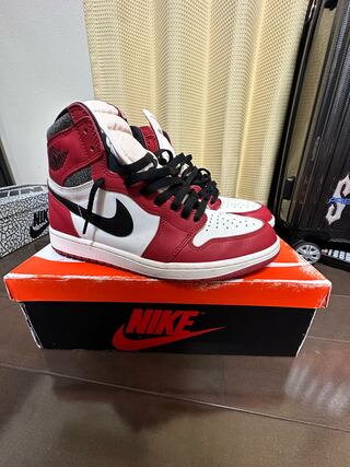 Nike Air Jordan 1 High OG "Lost & Found/Chicago" Varsity Red/Black/Sail/Muslin 28cm