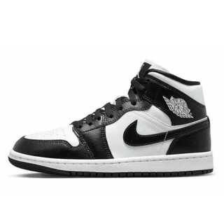 Nike Women's Air Jordan 1 Mid "Black/HoWight" 28cm