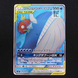 PSA10 コイキング&ホエルオーGX PSA10鑑定済〕コイキング＆ホエルオーGX【RR】{019/095}