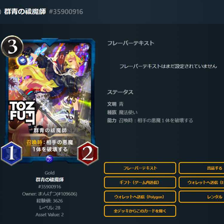 Gunsei no Exorcist x2 card set
