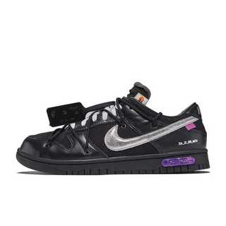 Off Ho Wight x Nike Dunk Low 1 OF 50 "Black 50" Black/Silver 27cm
