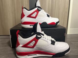 Nike Air Jordan 4 Retro "Red Cement" White/Fire Red 27.5cm