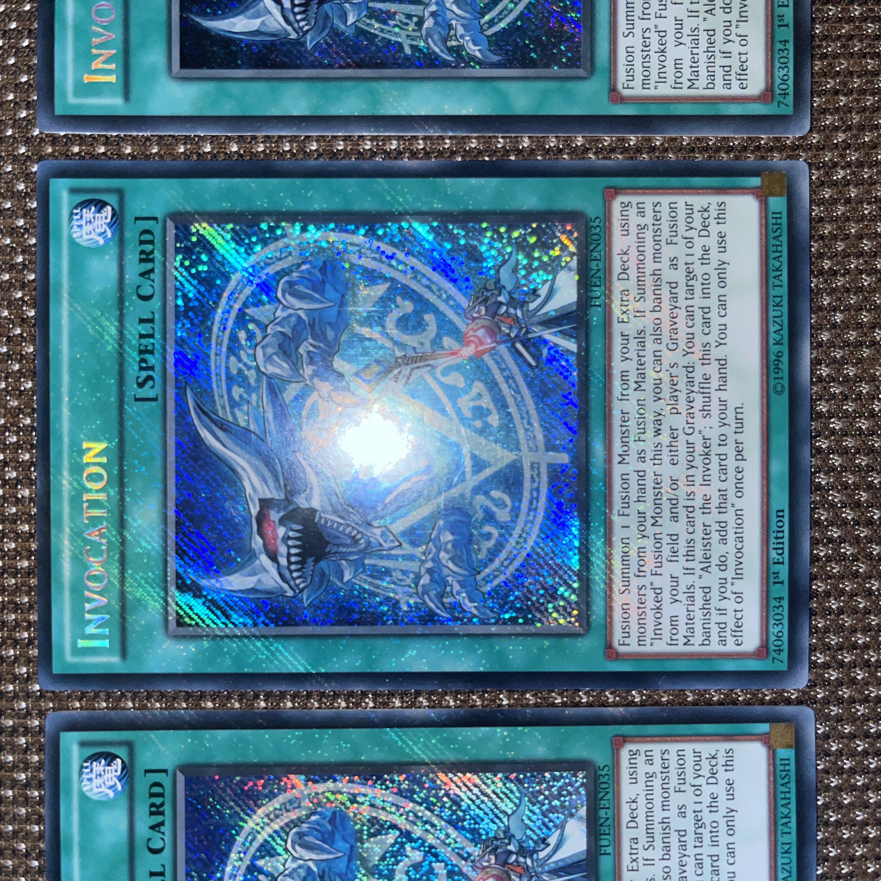 Yu-Gi-Oh Invocation EU edition (English) Siku 1st 3 copies FUEN