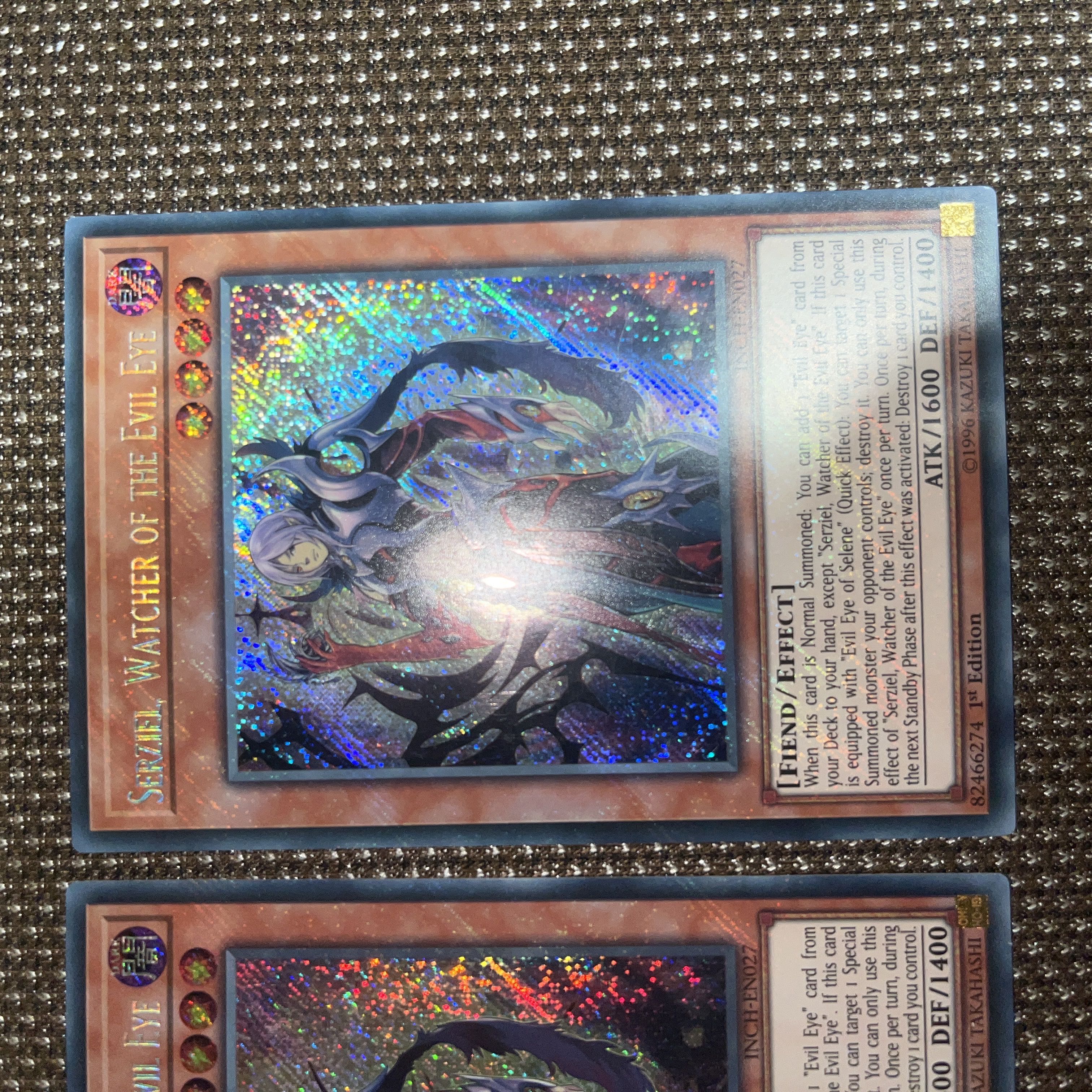 遊戯王　呪眼の死徒 サリエル　EU版(英語) シク 1st 2枚