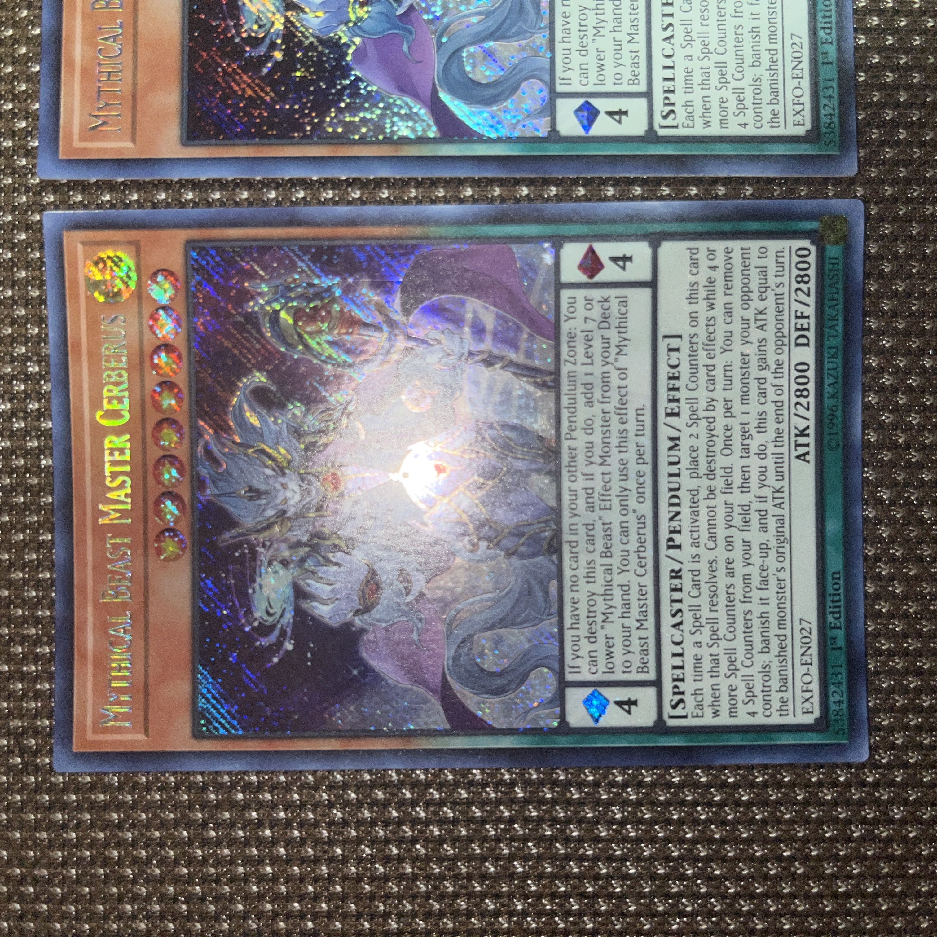 Yu-Gi-Oh Mythical Beast Master Cerberus English (North America) Siku 1st 2 EXFO