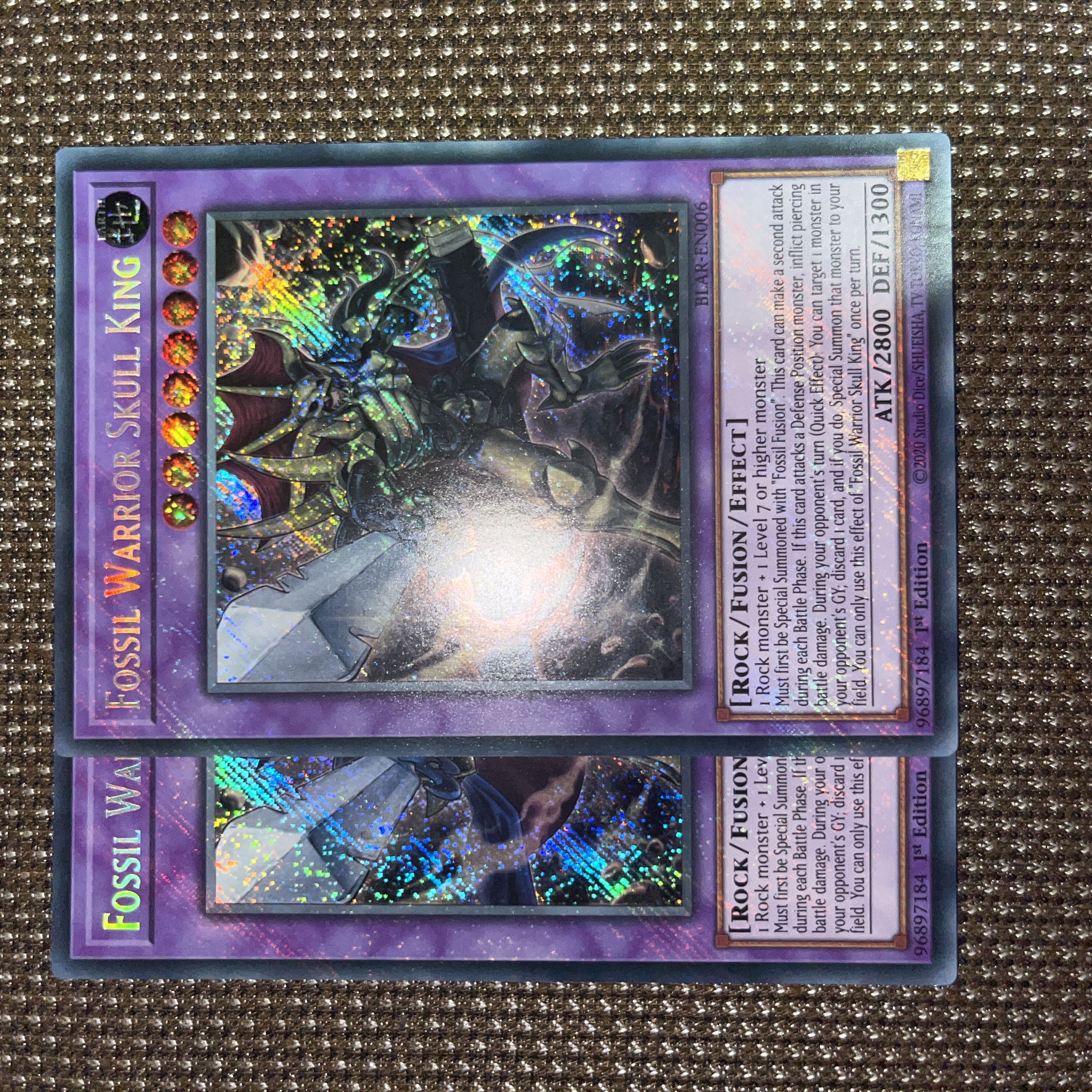 Yu-Gi-Oh Fossil Warrior Skull King EU Edition (English) Siku 1st 2 copies