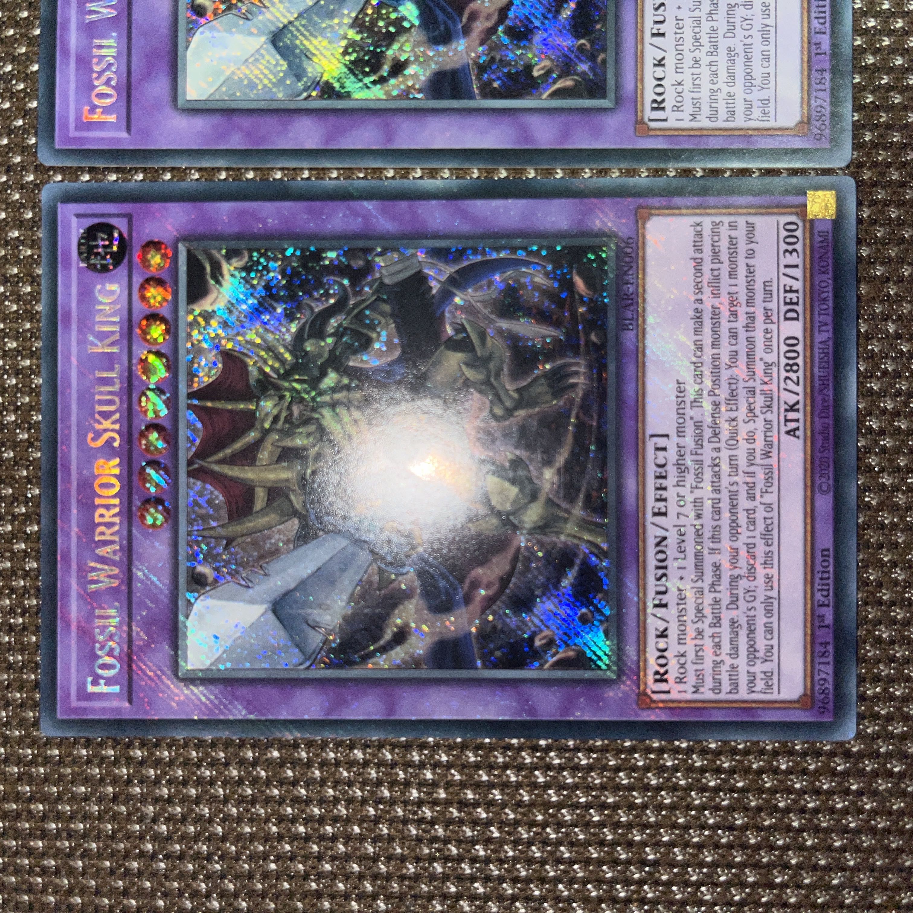 Yu-Gi-Oh Fossil Warrior Skull King EU Edition (English) Siku 1st 2 copies