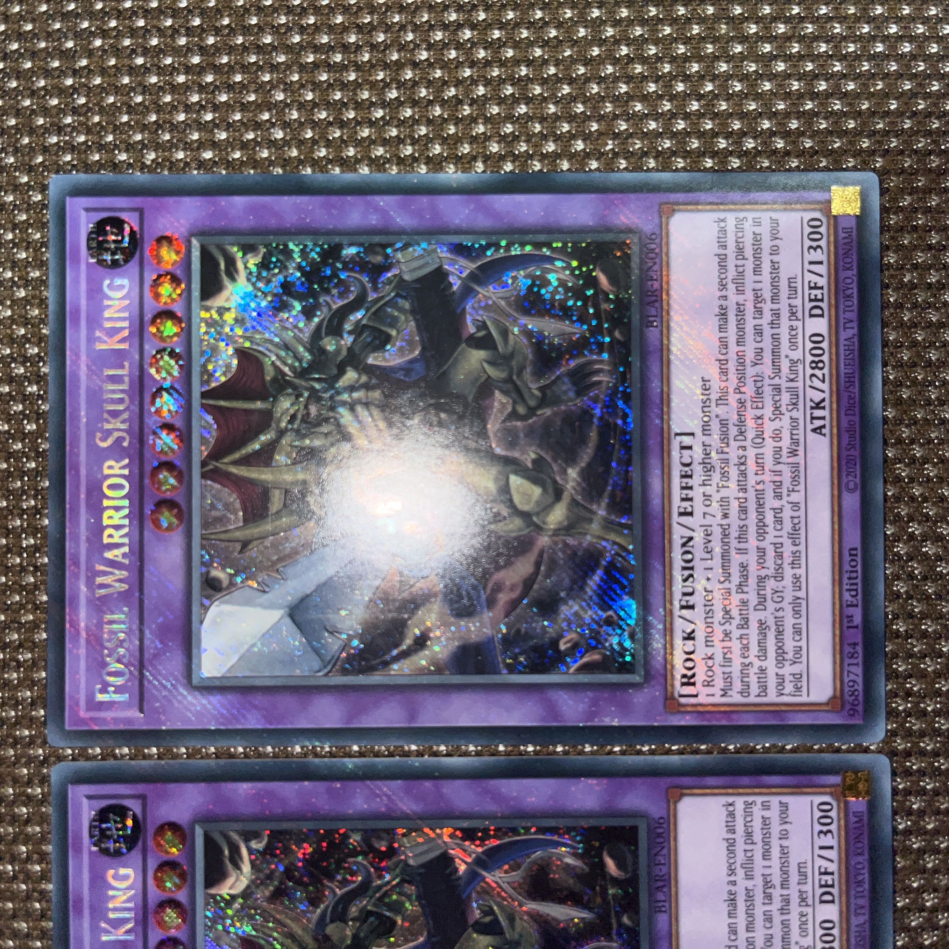 Yu-Gi-Oh Fossil Warrior Skull King EU Edition (English) Siku 1st 2 copies