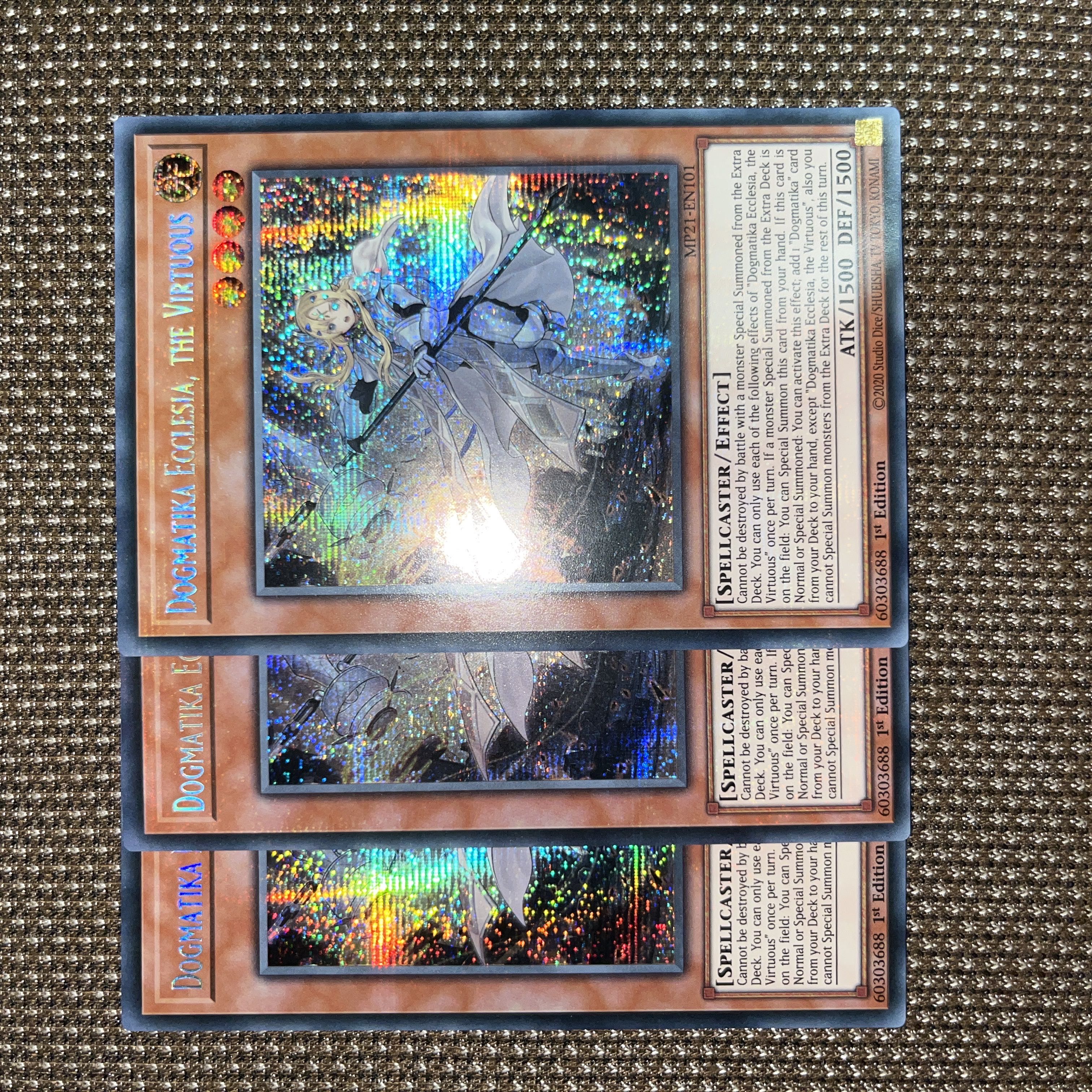 Yu-Gi-Oh Dogmatika Ecclesia, the Virtuous EU version (English) Siku 1st 3 copies